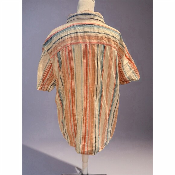 American Eagle 1977 Shirt Mens XL Multicolor Striped Button-Up Pocket - Picture 4 of 4